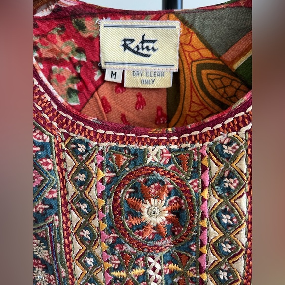 Ritu Kumar designer dress Chooridaar pant Anarkali  set burgundy M - Picture 7 of 9